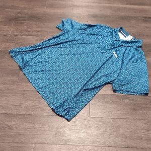 Barco Uniforms Blue and White Patterned Shirt